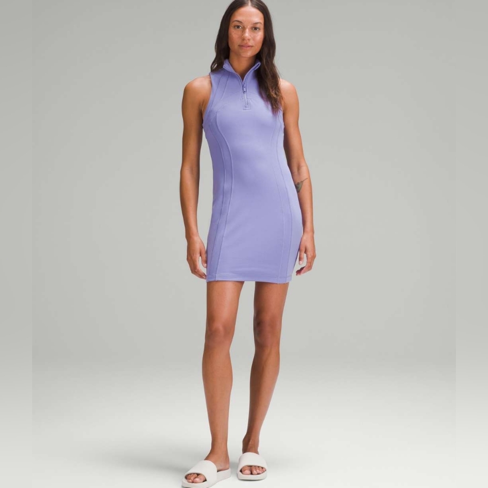 Lululemon Define Sleeveless Half Zip Dress in Dark Lavender